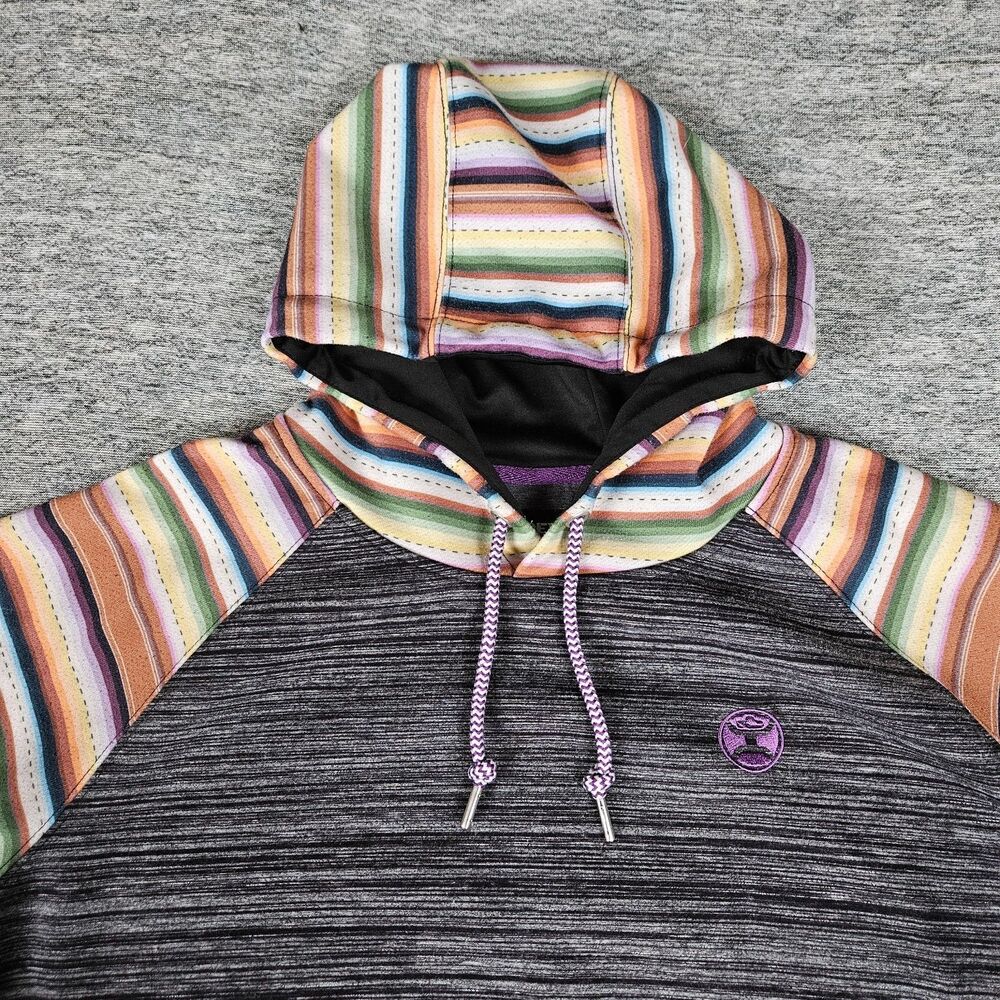 HOOEY Summit Black Aztec Hoodie Pullover Sweatshirt Mens XL Western Southwestern